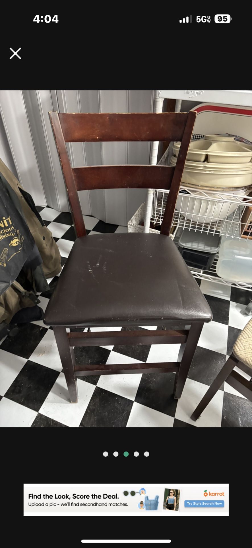 2 Padded Wooden Folding Chairs ( Buy 1 Or Both ) $15 Each 