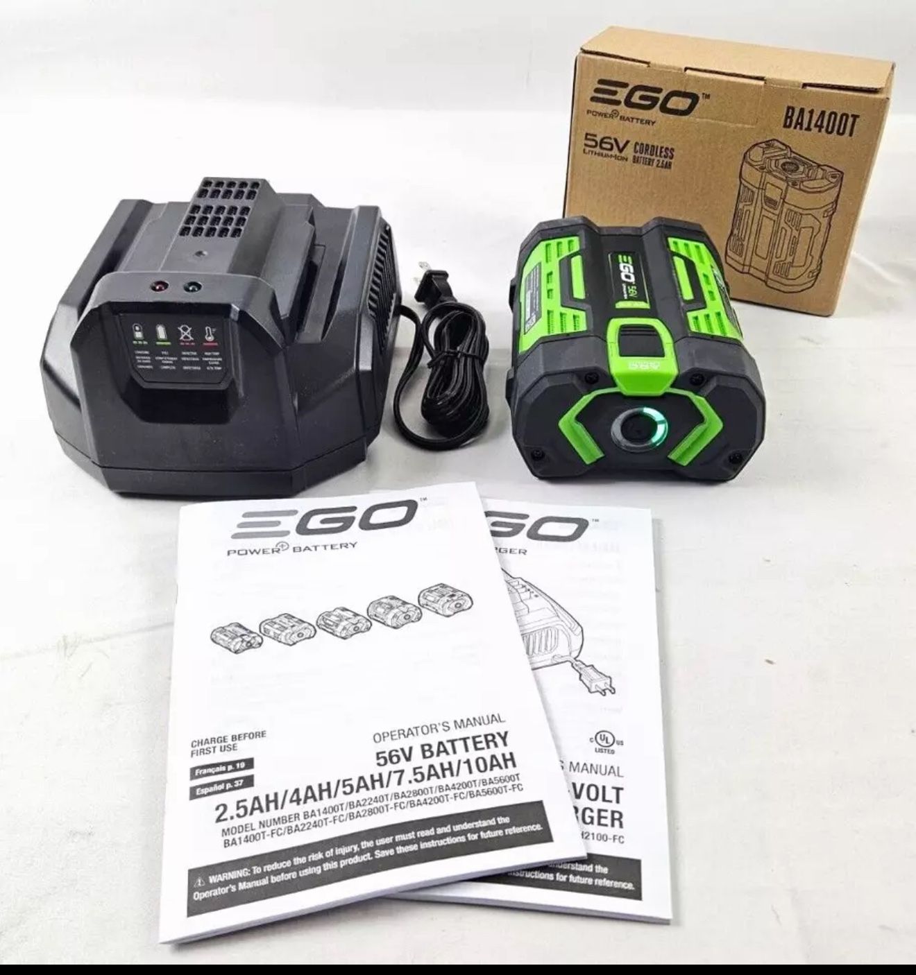 EGO 2.5 AH Battery And Charger, Brand New, Never Used