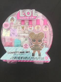 LOL Surprise Confetti Nail Art