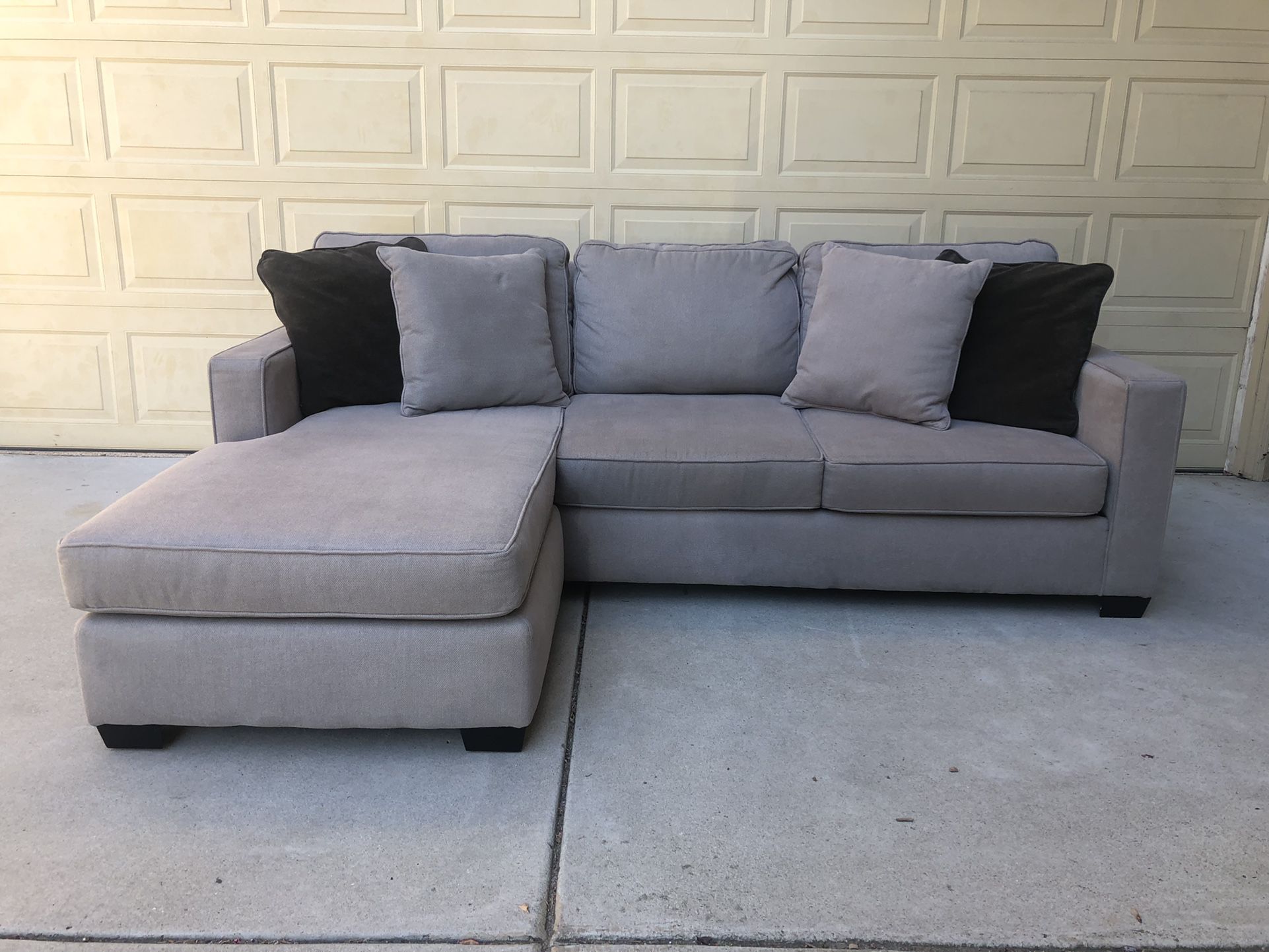 Sectional Sofa Couch Reversible Chaise L Shaped 2 Piece