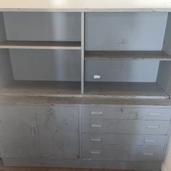 Light Blue Stand Dresser With Cubby