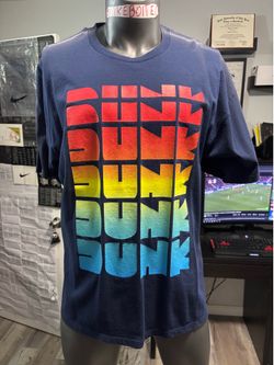 Vintage Nike Mens SB Dunk Skateboarding T-Shirt Navy Multicolor Mens XL Rare