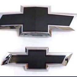2021-2026 Chevrolet Tahoe Suburban Black Bowtie Emblem Kit Front & Rear