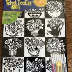 Velvet Doodles 16 X 20 Calendar Months 2 Posters 6 Pens, VTG Sealed