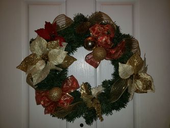 New HANDMADE Christmas door wreath