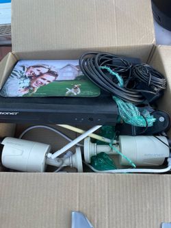 Surveillance cameras with DVR and a one terabyte data