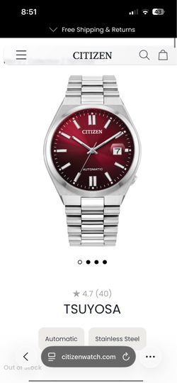 Citizen tsuyosa maroon/burgundy dial