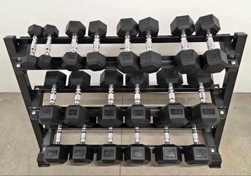 NEW 5-50 Dumbbell Set With Rack