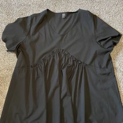 Womens 2x Black Ruffle Top