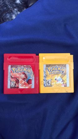 Authentic Pokemon Red & Pokemon Yellow