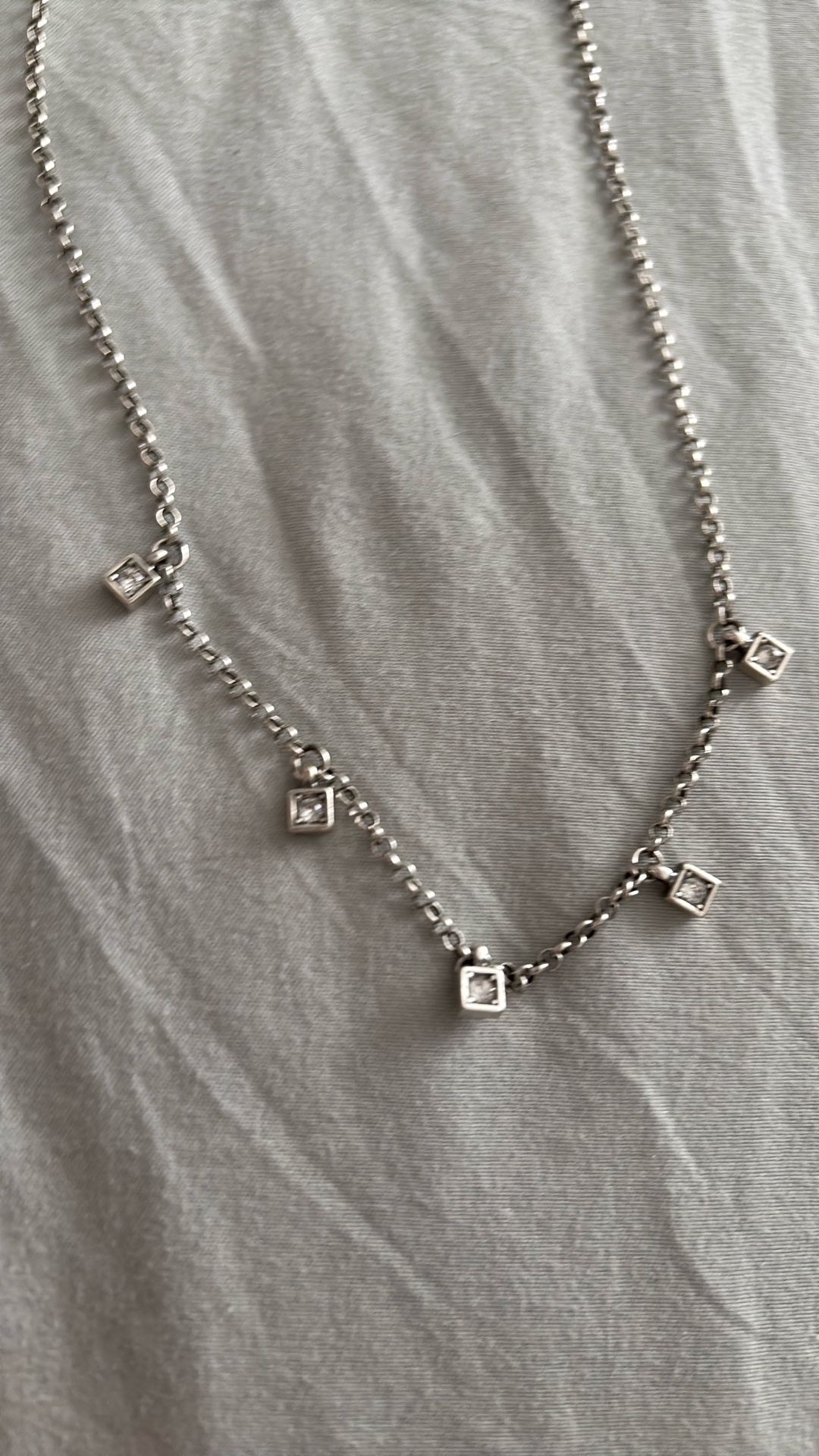 Brighton Meridian Zenith Silver Crystal Petite Collar Necklace