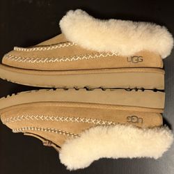 Ugg Tasman Alpine Women's 9 Chestnut Brown Suede Leather Lace Slippers 1158258