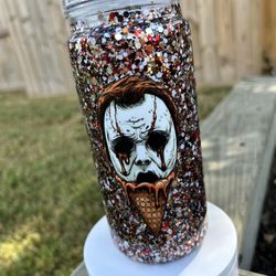 Micheal Myers Snow Globe Tumbler 