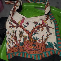 Boho peacock crossbody purse 
