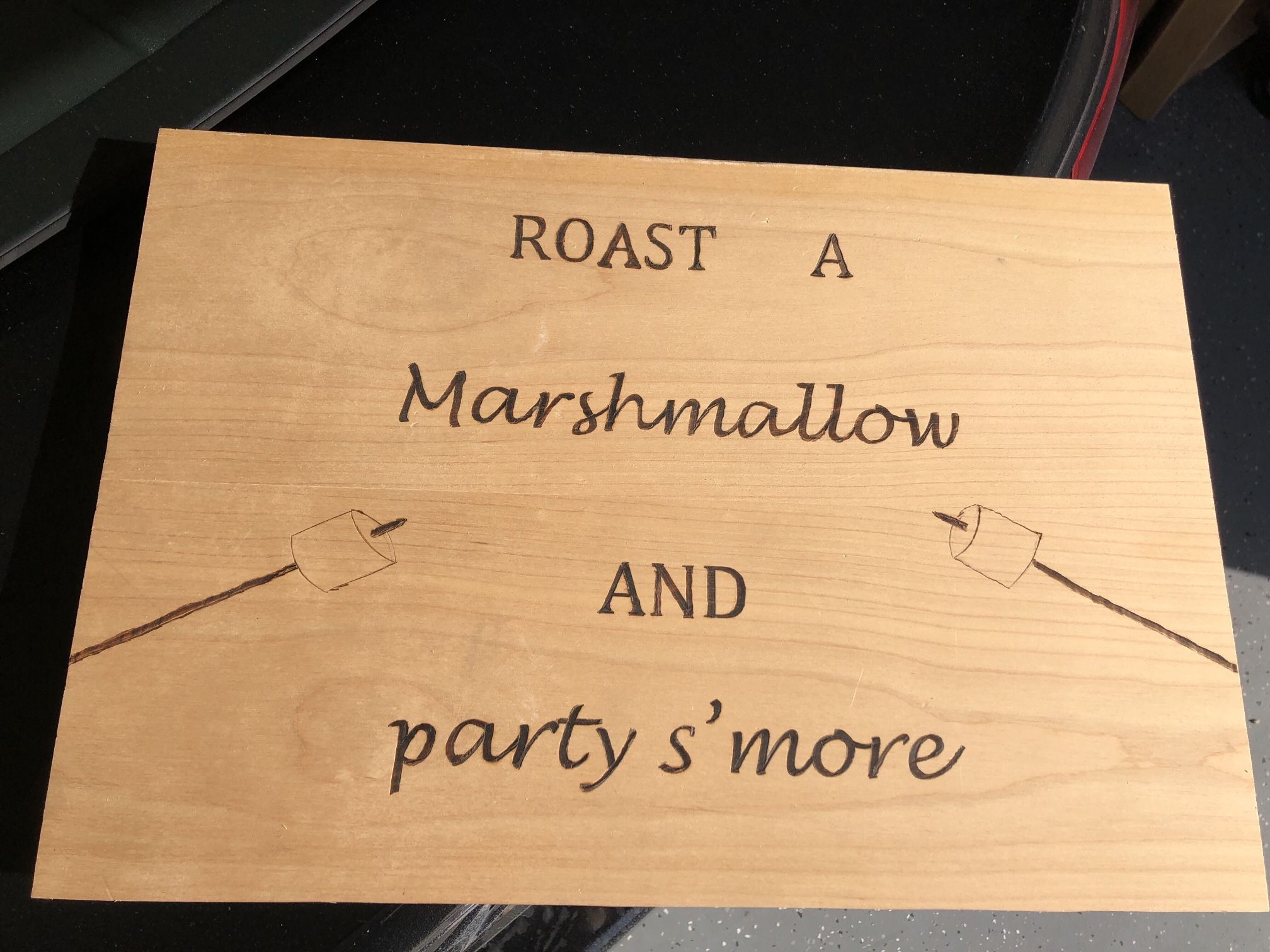 Roast A Marshmallow And Party S’more Sign