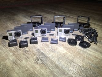 3 GoPro Hero3+ Black Edition Cameras with tons of accessories! 😲