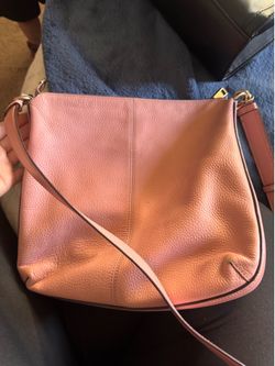 Coach Pebbled Leather Crossbody Bag – Blush Pink
