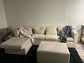 Cream sectional