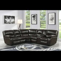 Florence Brown Reclining Sectional Sofa

