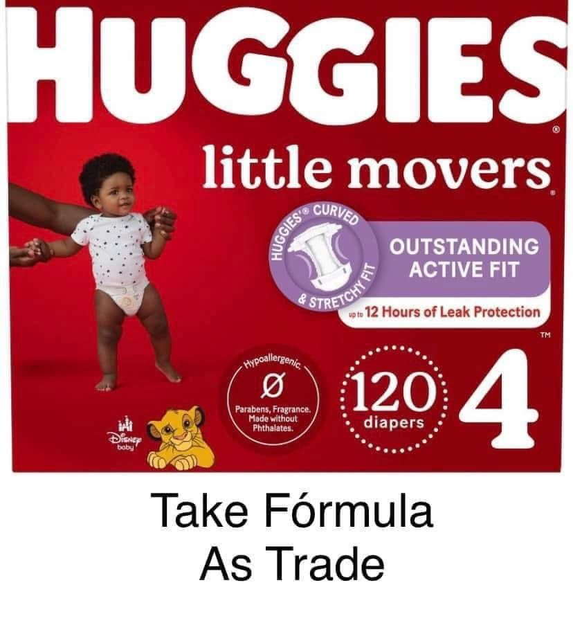Huggies Size 4 Little Moves Diapers Pañales
