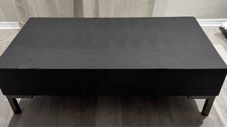 Black Wood Block Coffee Table