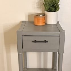 Modern Gray Nightstand / Side Table