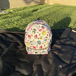 Hello Kitty & Friends themed white mini bac pack