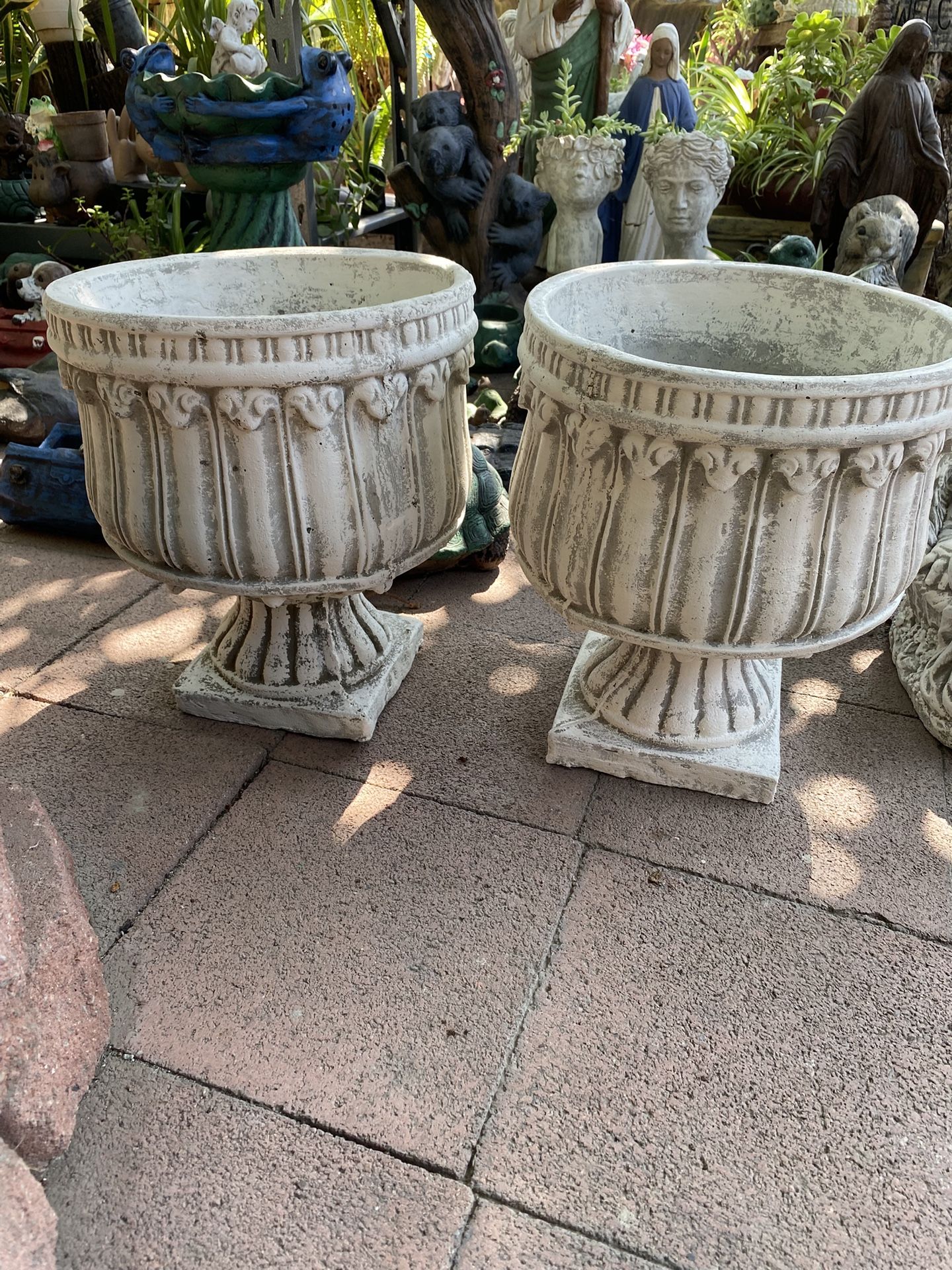 Set De 2 Macetas De Cemento