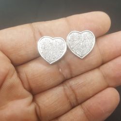 💎💎CHRISTMAS SPECIAL .925 S.Silver Real Diamond Earrings 1.00CTTW