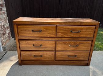 Vintage Lea Furniture Dresser & Mirror