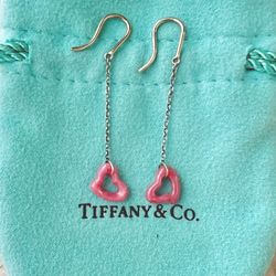 Tiffany & Co  Elsa Peretti Open Heart Drop Earrings