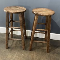 Two Wooden Stools 