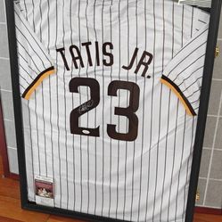Fernando Tatis Jr framed and signed Jersey (JSA Authenticated)