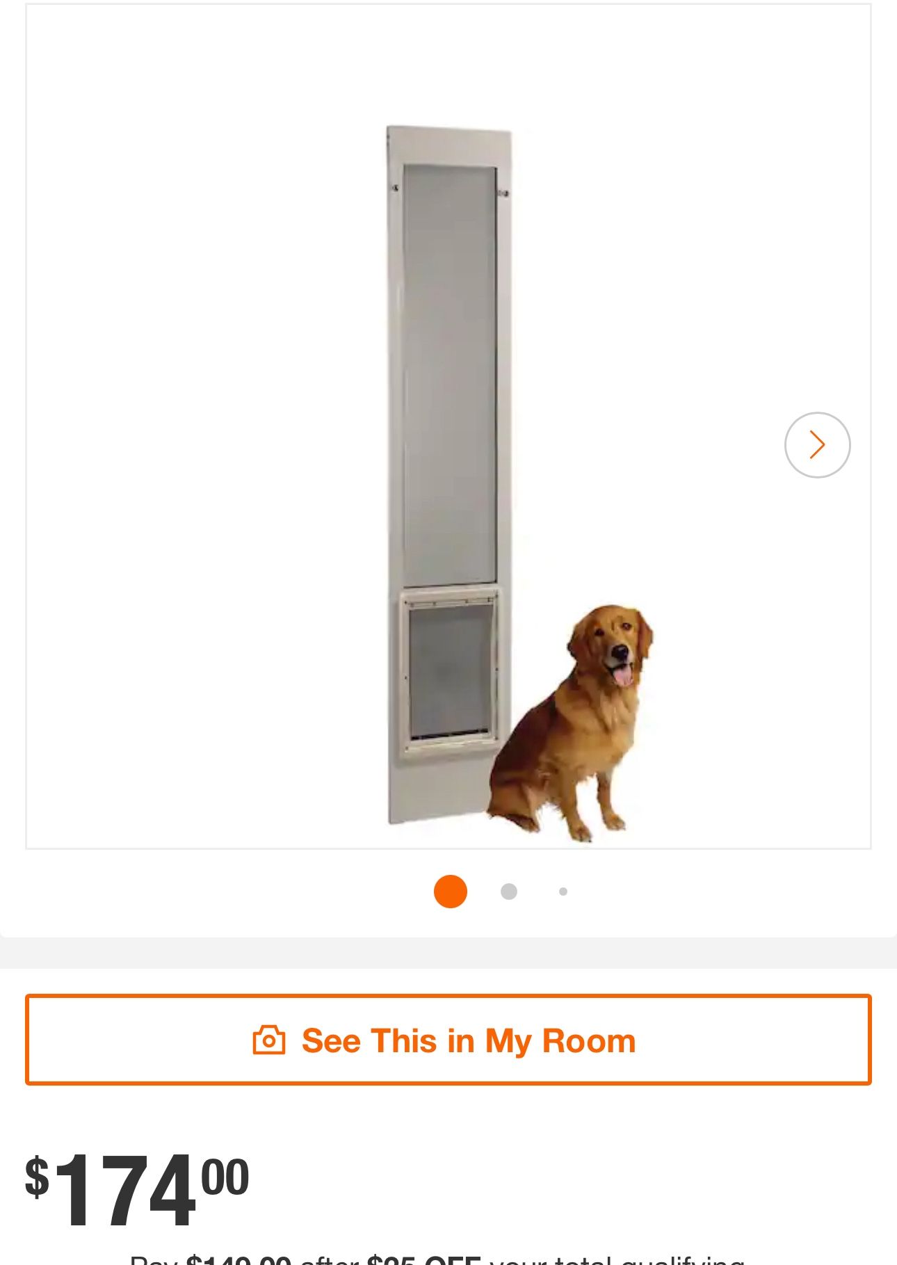Large White Pet and Dog Patio Door
