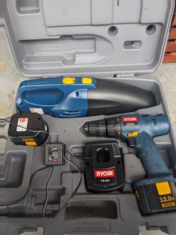 RYOBI cordless drill and vacuum
