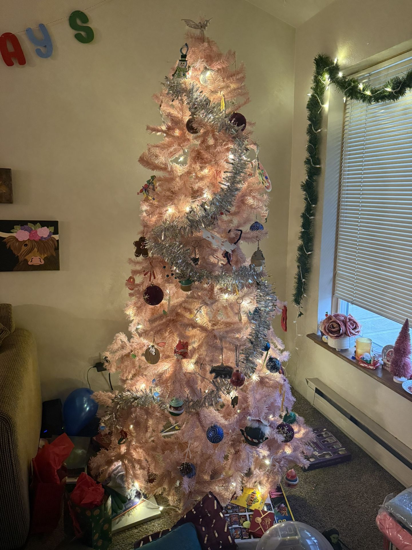7 Foot Tall Pink Xmas Tree