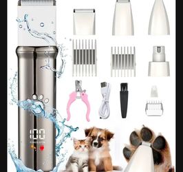 Dog Grooming Kit With Nail Grinder Cordless Waterproof