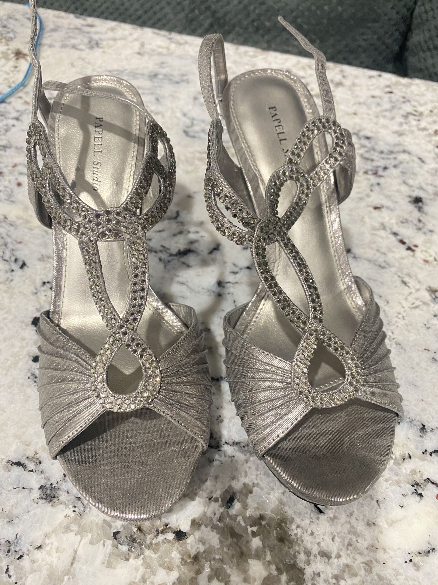 Silver High Heels Size 7