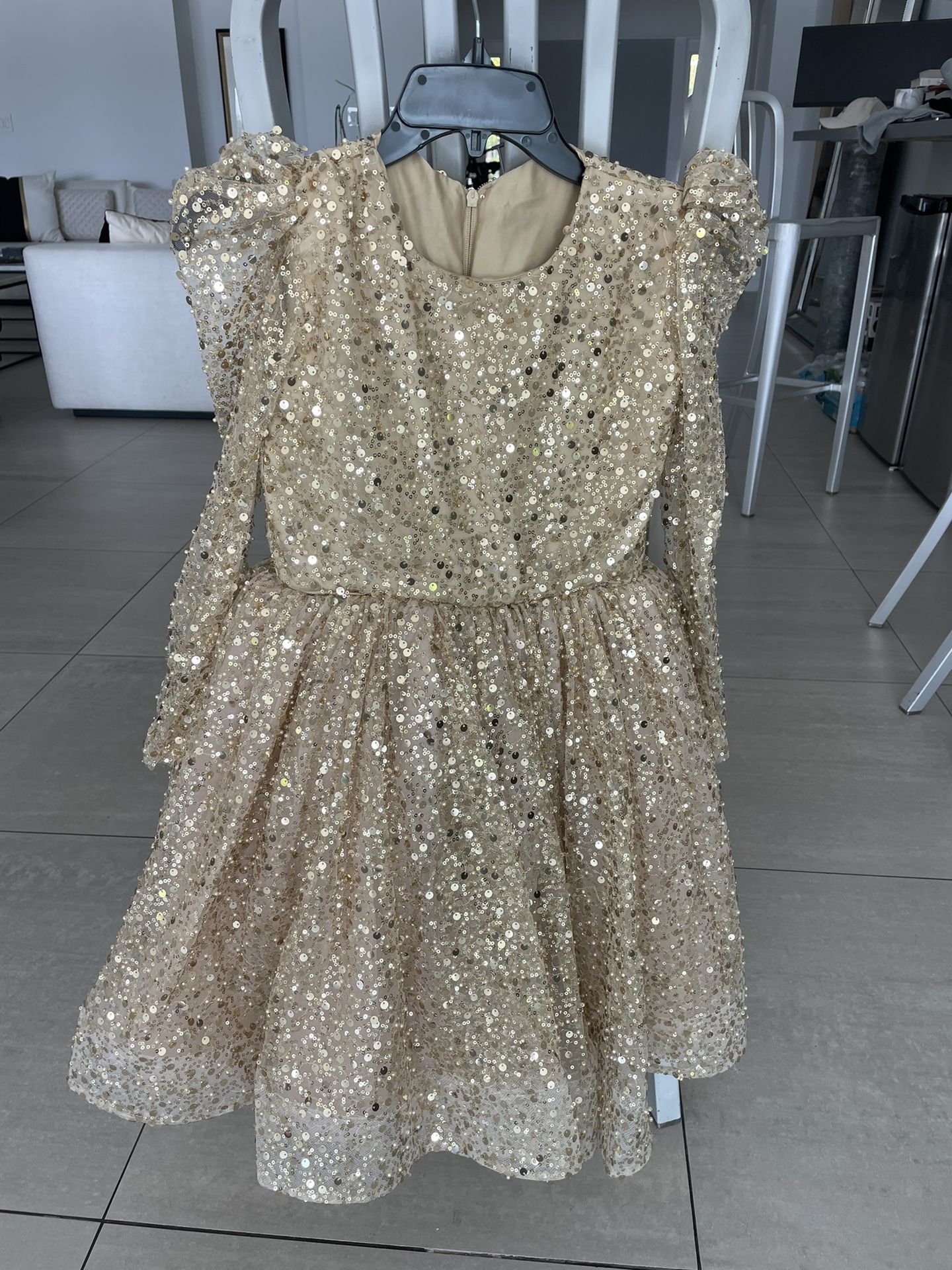 Girls Gold Dress