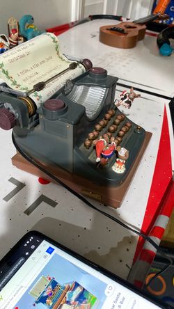 Vintage 1990 dear Santa mice on typewriter