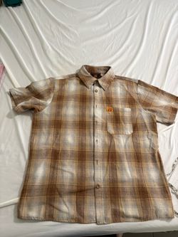 FB county Men's Plaid Short Sleeve Button-Up Shirt men’s large $25
