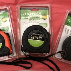 Pittsburgh 25 foot tape measure $5/each! LOOK