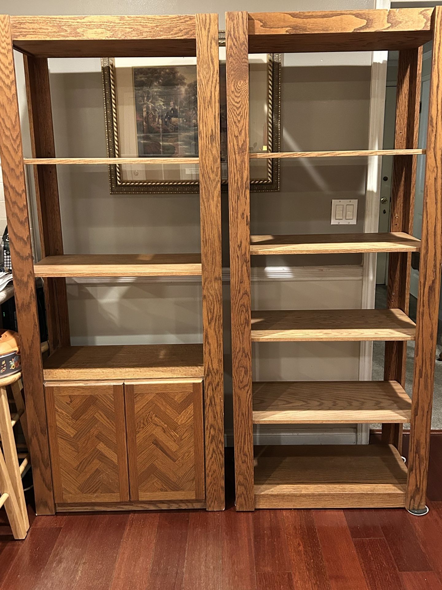 Solid Oak Bookshelves