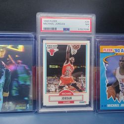 Michael Jordan (3 Card Lot) 🐐 🏀 🏆 PSA 7 1990, 1991
