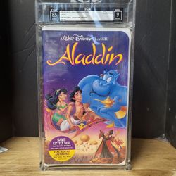 1993 Black Diamond Disney's Aladdin - Sealed VHS IGS 9/8.5 Seal Grade.