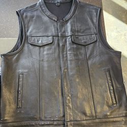 First Mfg Leather Vest 3XL