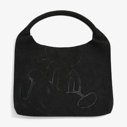 Loungefly Disney Mickey Mouse Black Magnetic Slouch Slouchy Tote Bag Purse