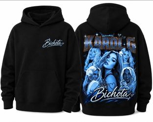Karol G Bichota Black Graphic Hoodie