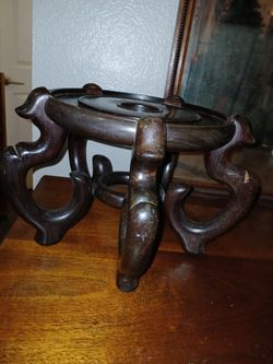 Vintage Chinese dark hardwood stand