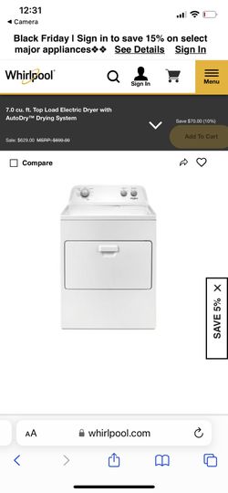 Whirl Pool, Front Loader Dryer